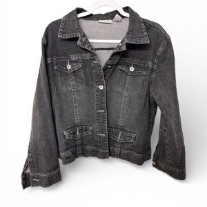 Chico's Charcoal Jean Jacket